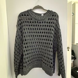Gray Knit Women's Sweater